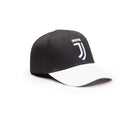 Juventus Two-Tone Adjustable Cap with a black crown, white curved brim, and white Juventus lettering and emblem