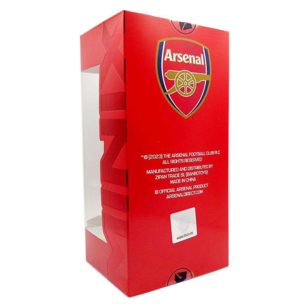Minix Bukayo Saka Arsenal collectible figurine in a red display box with the Arsenal crest and window panel
