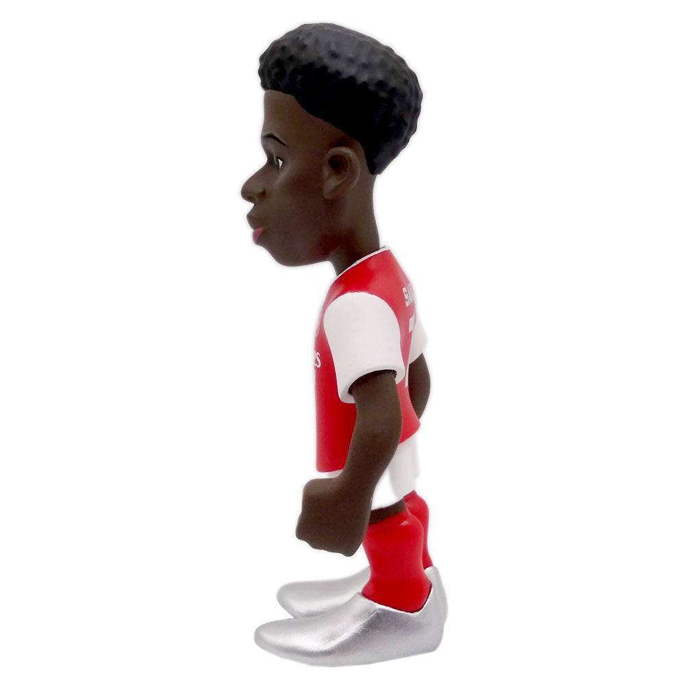 Minix Bukayo Saka Arsenal figurine with a red and white football kit, dark sculpted hair, and silver boots