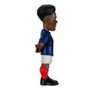 Minix Désiré Doué collectible football figurine in a blue France shirt, white shorts and red socks, with black boots