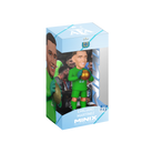 Minix Emiliano Martínez Argentina figurine in a bright green goalkeeper kit, holding a gold trophy in blue display packaging