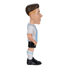 Minix Enzo Fernández figurine in Argentina’s white and sky-blue striped football kit, with black shorts and boots.