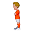 Minix Frenkie de Jong figurine in a bright orange football shirt, white shorts and silver boots, arms crossed