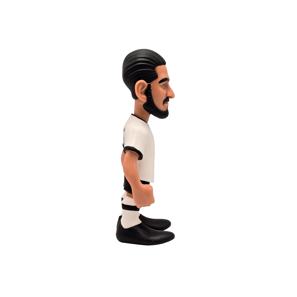 Minix İlkay Gündoğan Germany Figurine with black swept-back hair, beard, white jersey with black trim and black shorts