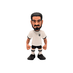 Minix İlkay Gündoğan Germany Figurine wearing a white football shirt, black shorts and socks with a detailed bearded face
