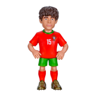 Minix João Neves Portugal football figurine in a red number 15 shirt, green shorts and red socks