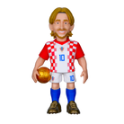 Minix Luka Modrić figurine in Croatia’s red, white and blue checkerboard kit, holding a gold football