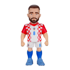 Minix Mateo Kovačić figurine wearing Croatia's red-and-white checkered jersey, white shorts and blue socks