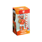 Minix Memphis Depay collectible figurine in an orange Netherlands football kit, with a white headband and football