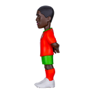 Minix Nuno Mendes figurine in a red Portugal shirt, green shorts and red socks, with dark hair and white boots