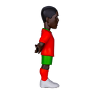 Minix Nuno Mendes figurine wearing a red Portugal shirt, green shorts and socks, with white boots