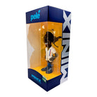 Minix Pelé Escape to Victory Edition figurine in a navy display box, wearing a white football kit and dark boots