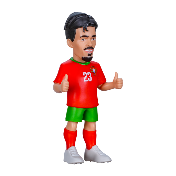 Minix Portugal 5-Pack collectible figurine wearing a red number 23 shirt, green shorts and red socks, with both thumbs up
