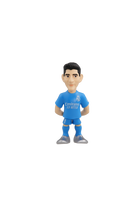 Minix Real Madrid football figurine wearing a bright blue Emirates kit, with black hair, painted facial details and silver boots