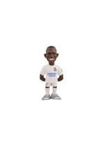 Minix Real Madrid football figurine in a white kit with blue trim, club crest and hands behind its back