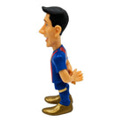 Minix Robert Lewandowski FC Barcelona figurine with black hair, blue and red kit, clasped hands and gold boots