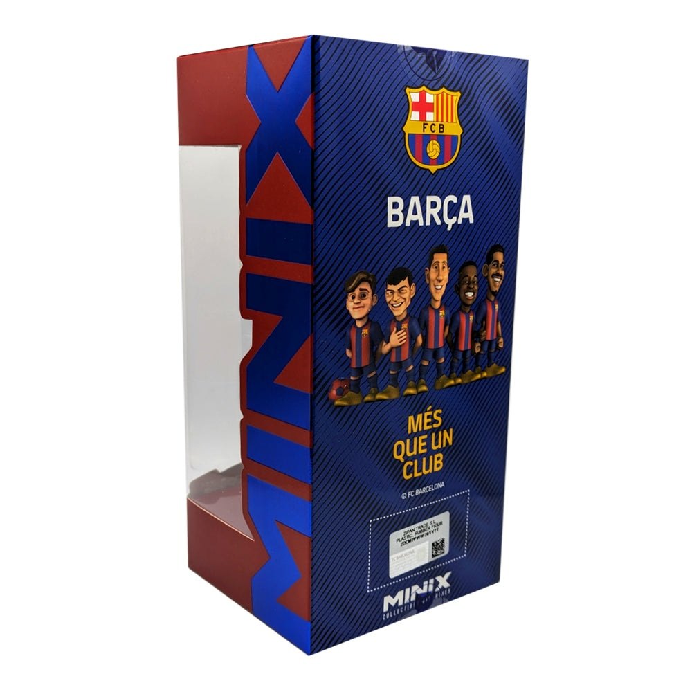 Minix Ronald Araújo FC Barcelona collectible box in blue and red, with club crest and illustrated players on the front