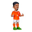 Minix Tijjani Reijnders figurine in an orange Netherlands number 14 jersey, white shorts and bright green shoes