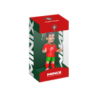 Minix Vitinha figurine in a red Portugal jersey, green shorts and red socks, displayed in branded packaging