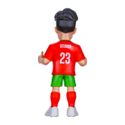 Minix Vitinha figurine wearing a red Portugal shirt marked Vitinha 23, green shorts and white boots, shown from behind