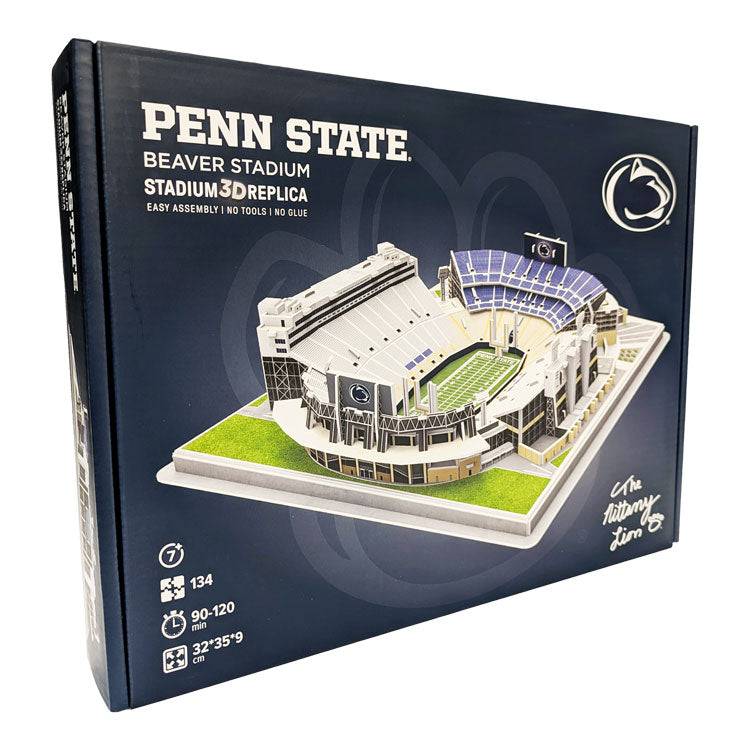 Penn State Nittany Lions Beaver Stadium 3D puzzle model with detailed stadium features and 134 pieces