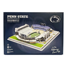 Penn State Nittany Lions 3D stadium puzzle kit in a dark blue box, featuring a white Beaver Stadium model with green field