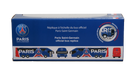 PSG Mini Team Bus collectible with blue Paris Saint-Germain branding, red accents, and a miniature coach design on the box