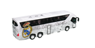 Real Madrid Mini Team Bus in white with black windows, club crest and monochrome player graphics along the sides.