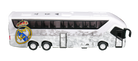 Real Madrid Mini Team Bus in white with gray marble pattern, dark windows, black wheels and large club crest