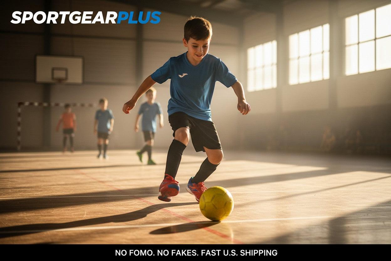 Joma Toledo Junior Indoor Soccer Shoes for kids with vibrant colors and lightweight design