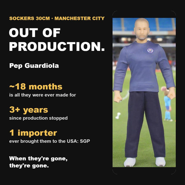 Sockers Pep Guardiola 30cm figure, out of production