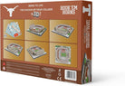 Texas Longhorns Darrell K Royal-Texas Memorial Stadium 3D Puzzle box with brown packaging, stadium model illustrations and team branding