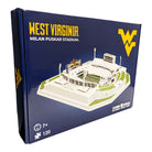 3D 120-piece puzzle of West Virginia Milan Puskar Stadium in Mountaineer colors