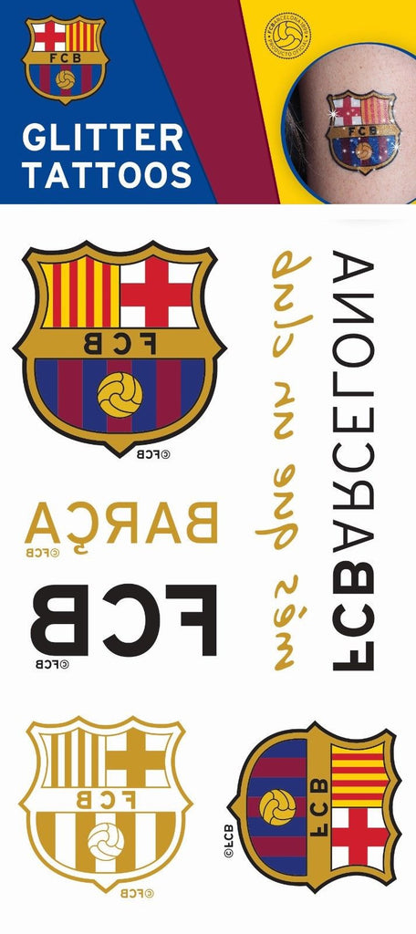 SOCCER EUROPE CLUB OFFICIALLY LICENSED TEMPORARY GLITTER TATTOOS - Sport Gear Plus 